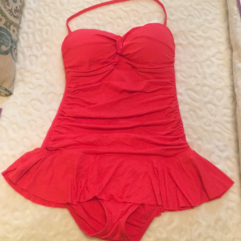 ☀️Ralph Lauren 1 pc swimsuit bandeau & skirt NWT